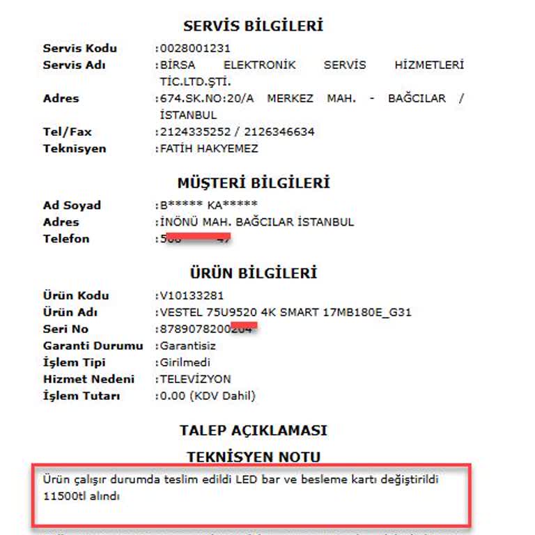 Garanti Sonrası Artan Servis Ücreti Şoku
