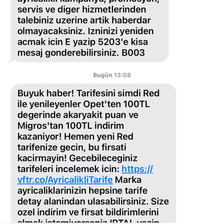 Vodafone Mesaj İzinleri Sorunu Ve Müşteri Hizmetleri Deneyimi