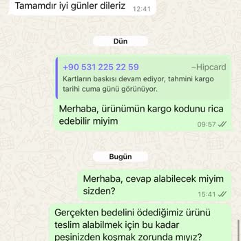 Sipariş Sorunu Ve İletişim Eksikliği