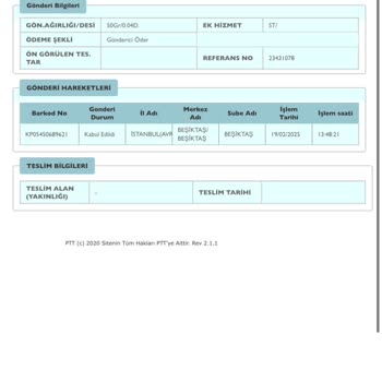 Yanlış Kargo Alıcısı Sorunu