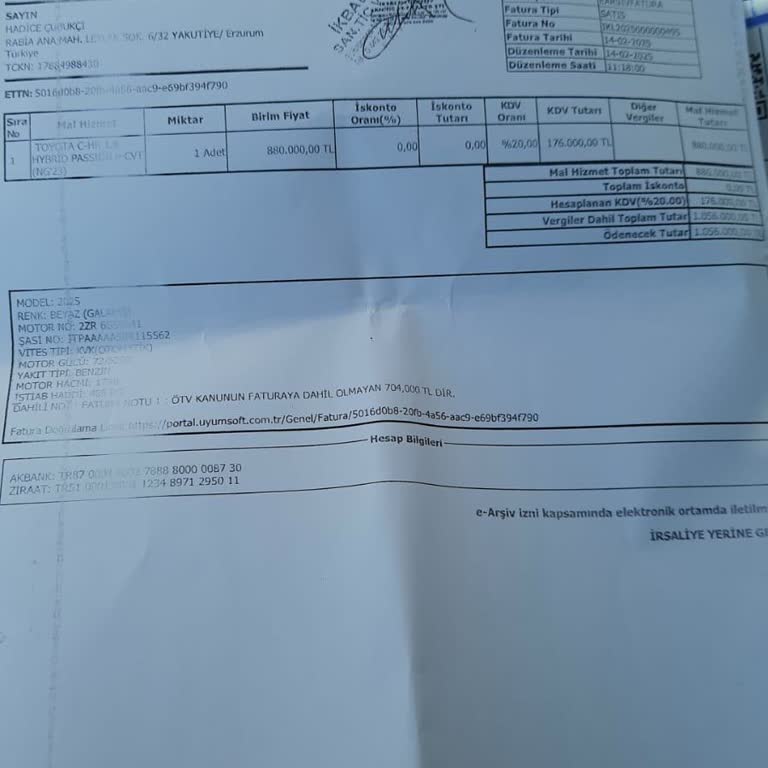 Toyota Bayii'nden Haksız Ödeme Talebi Ve Aksesuar Zorunluluğu