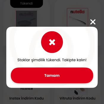 Nutella Uygulaması Stok Sorunu Ve İlgisizlik