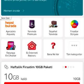 Vodafone Yanımda Uygulamasıyla Ek Paket Sorunu