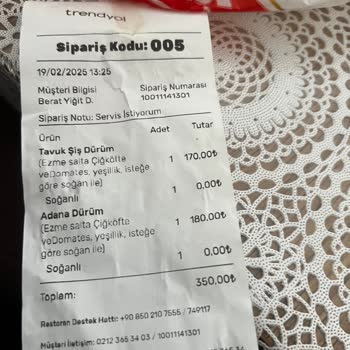 Adana Dürüm Siparişimde Şok Edici Bulgular