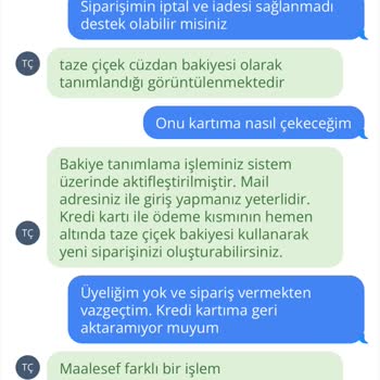 Para İadesi Yerine Puan: Taze Çiçek'te Hayal Kırıklığı