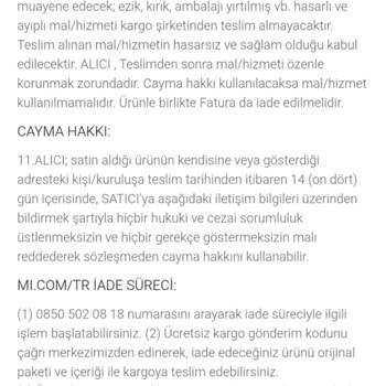 Yeni Alınan Telefonun Arızası Ve İade Talebinin Reddedilmesi