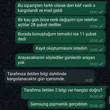 Samsung Siparişimde Renk Ve Teslimat Sorunu