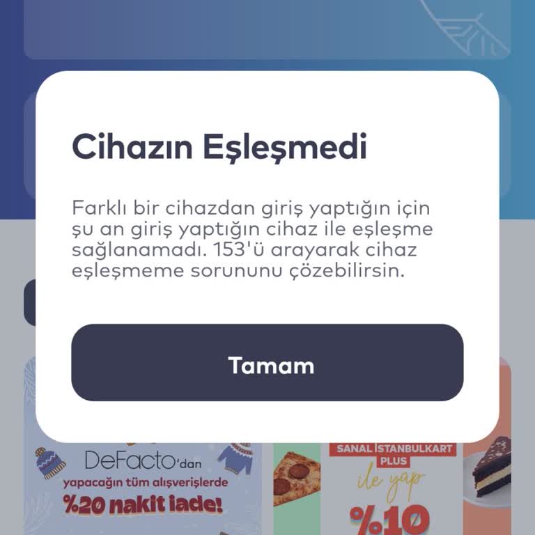 İstanbulkart Uygulaması Erişim Sorunu