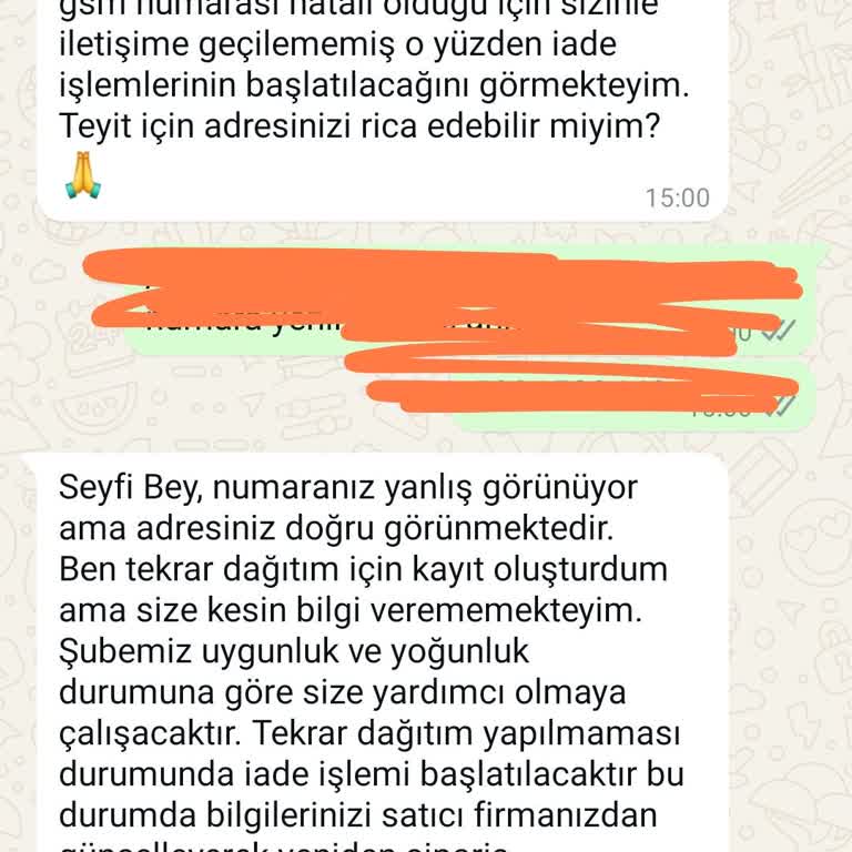 Yanlış Kargo Numarası İptal Sorunu