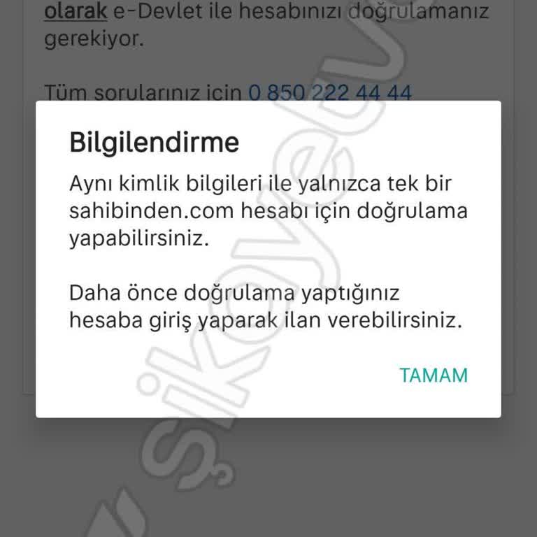 E-Devlet Kimlik Doğrulama Sorunu Ve İlan Verememe