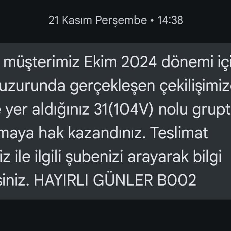 Fuzul Ev'den Çekilişle Kazandığım Aracın Teslimatı Gecikti