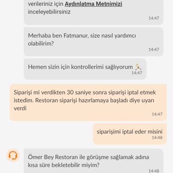 Yanlış Sipariş İptalinde Zorluk