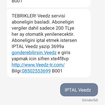 Veedz Aboneliği Ve Türk Telekom Faturası Şoku