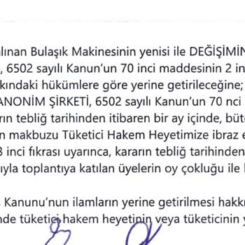 Vestel Bulaşık Makinesi: Garanti Sürecinde Yaşanan Sorunlar Ve Tüketici Hakem Heyeti Kararı