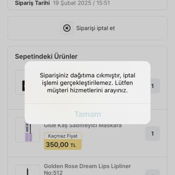 Mion Yanlış Adrese Giden Sipariş Ve İptal Sorunu