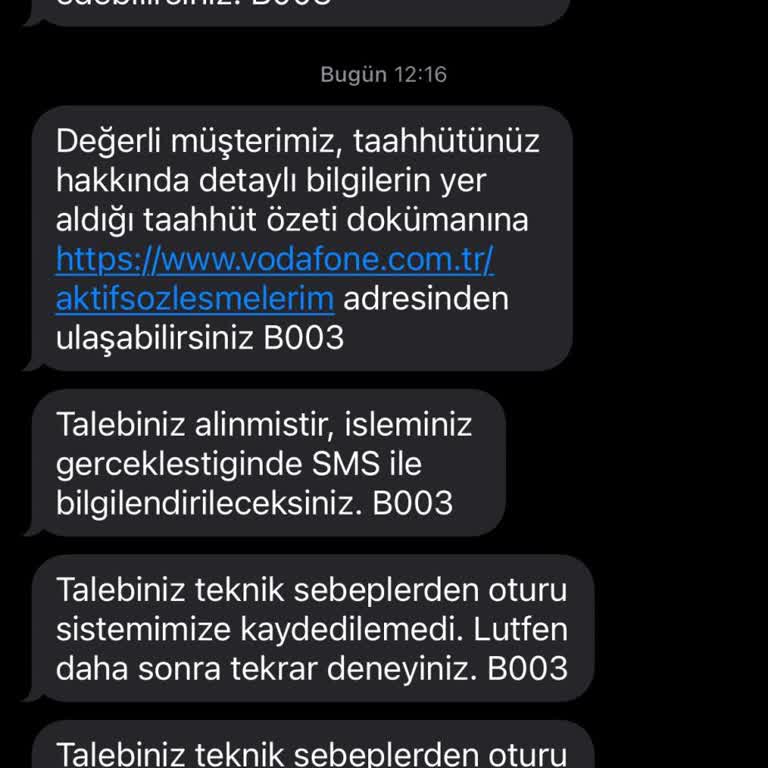 Vodafone Ek İnternet Paketi Sorunu