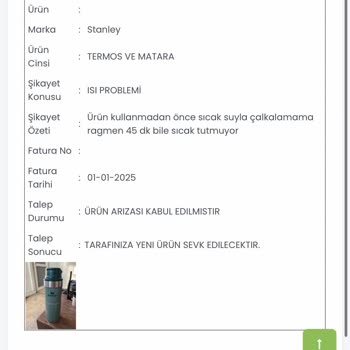 Stanley Termos Değişiminde Yanlış Ürün Ve Suçlama