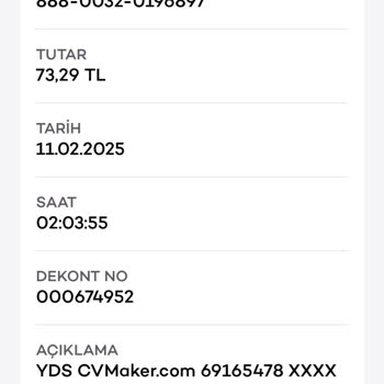 Kullanmadığım YDS CV Maker İçin Üyelik Ücreti Kesiliyor