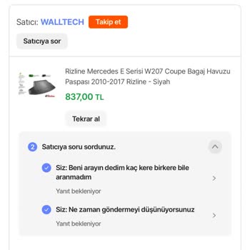 Sipariş Sorunu Ve İletişim Eksikliği