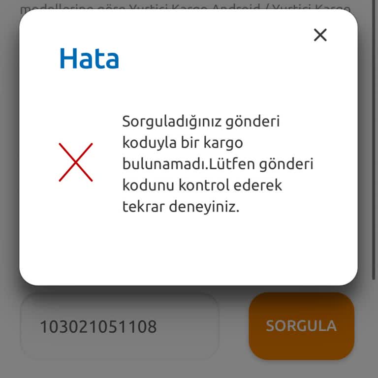 Yurtiçi Kargo Takip Numarası Bulunamıyor