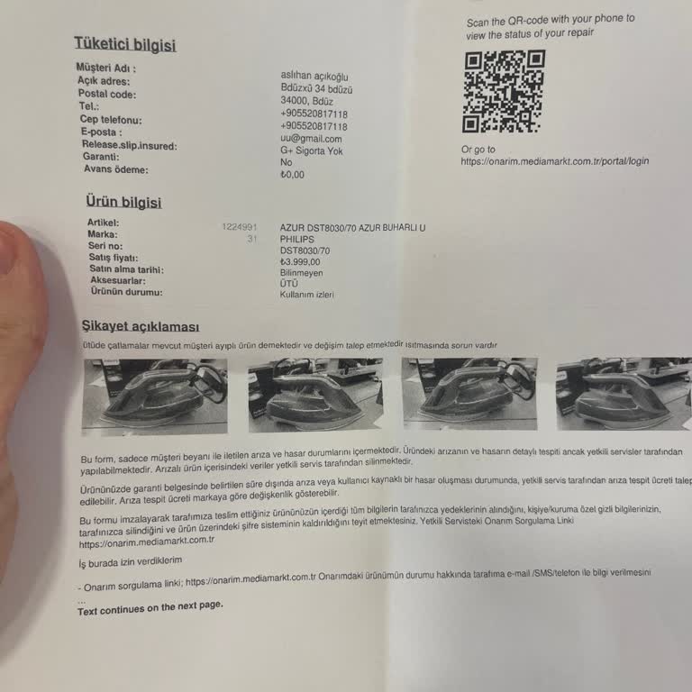 Philips Ütüde Garanti Sorunu Ve Müşteri Hizmetleri Eksikliği