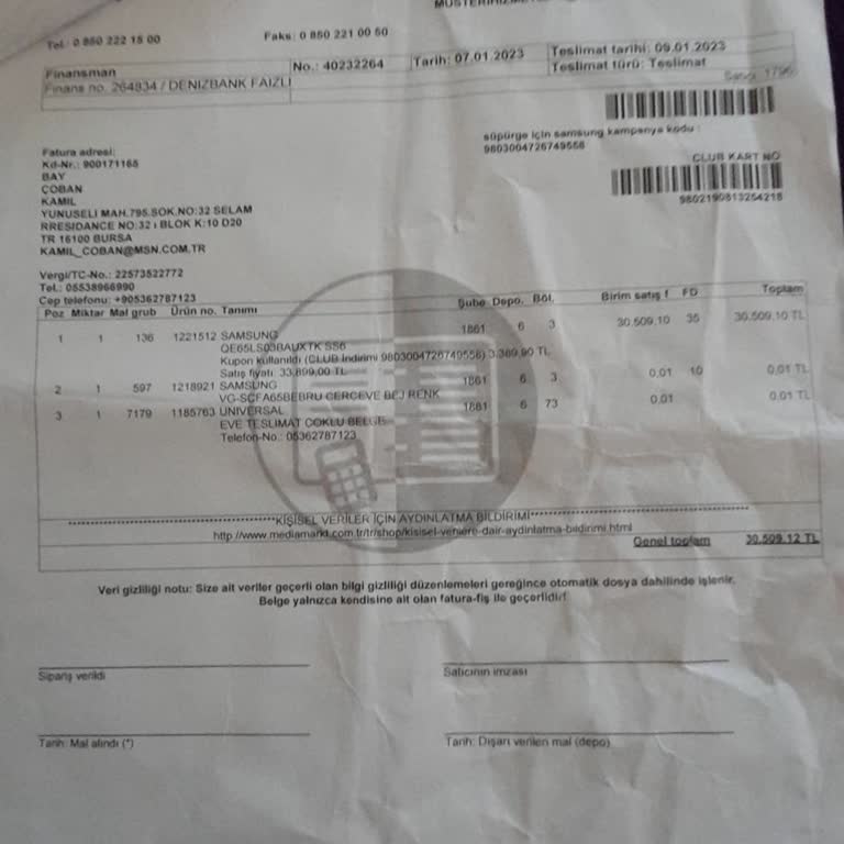 Samsung Robot Süpürge Hediyesi Gönderilmiyor