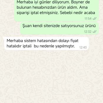 Boyner Ve Kolay Sepet'ten İptal Edilen Sipariş Mağduriyeti