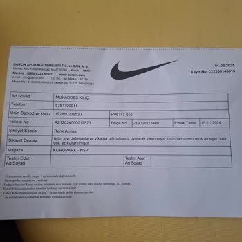 Hırka Renk Solması Ve İlgisiz İnceleme Süreci