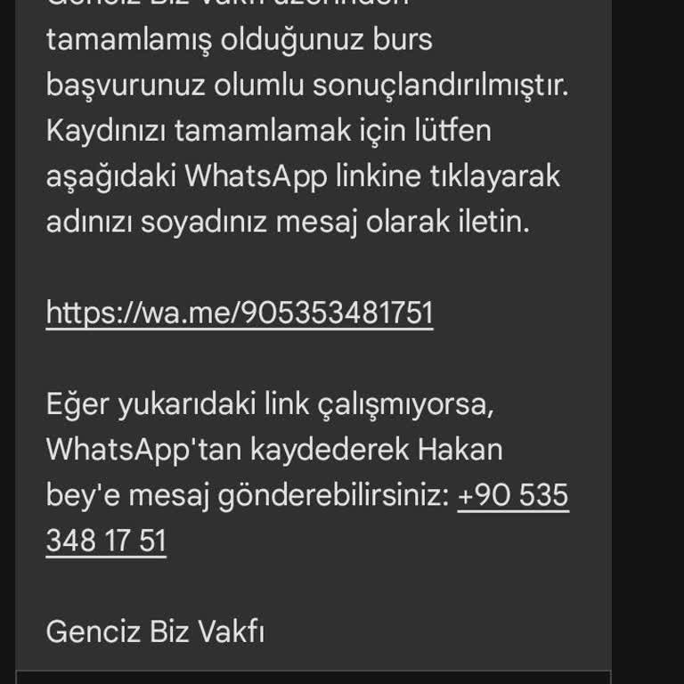 Şüpheli Burs Başvurusu Ve Kişisel Bilgi Güvenliği Endişesi