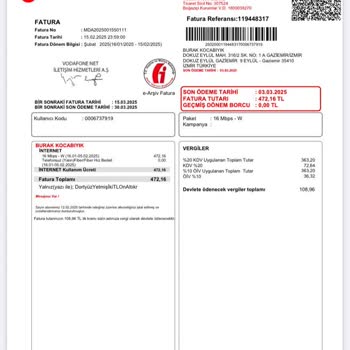 Vodafone Fatura Şaşkınlığı: Anlaşmaya Rağmen Yüksek Tutarlar