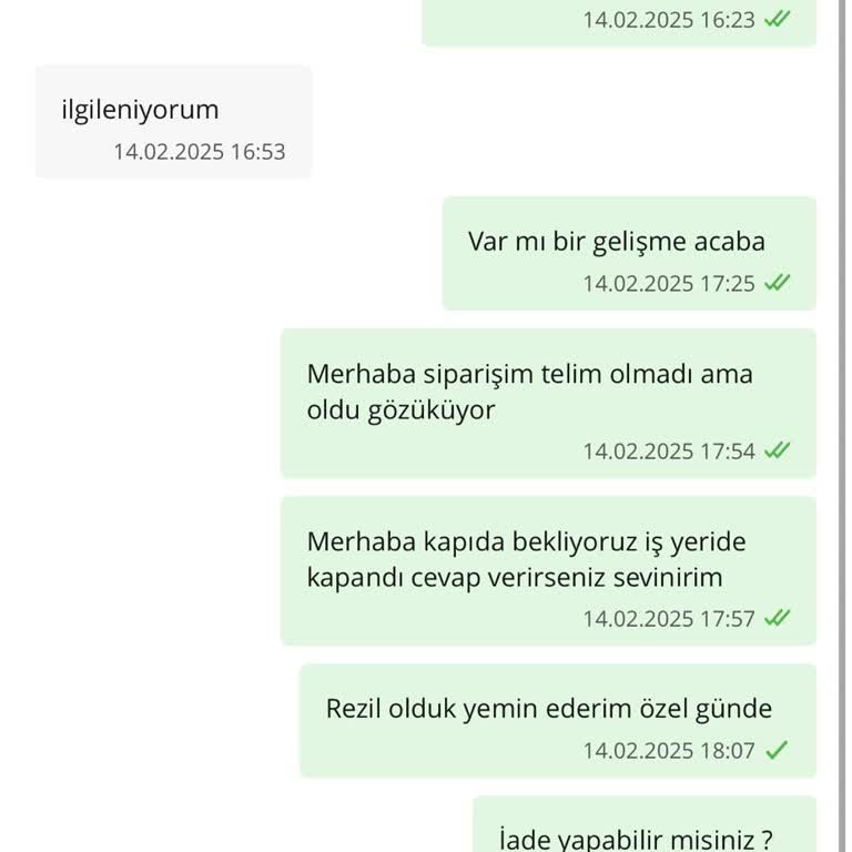 Sevgililer Günü Siparişim Teslim Edilmedi