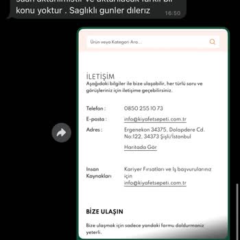 Yanlış Beden Ve Kötü Müşteri Hizmeti Deneyimi