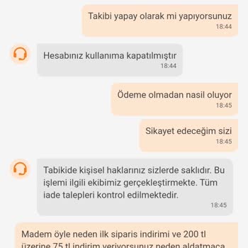 Trendyol Yemek'te Haksız Hesap Kapatma
