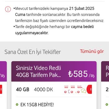 Vodafone Tarife Yenileme Sorunları Ve Fahiş Fiyatlar
