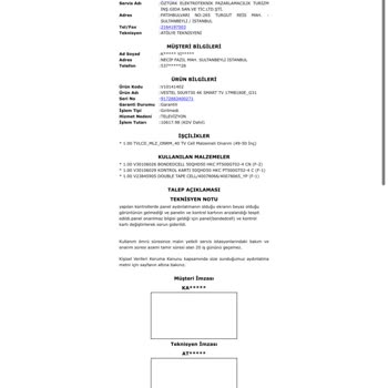 Vestel TV'de Sürekli Panel Arızası Ve Yetersiz Çözüm