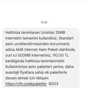 Kullanılmamış Paket İptal Edilemiyor: Vodafone Mağduriyeti