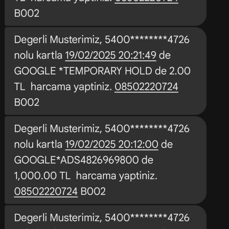 Kredi Kartımdan İzinsiz Yapılan İşlemler