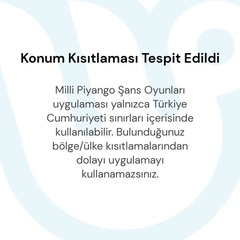 Milli Piyango Uygulamasına Erişim Sorunu