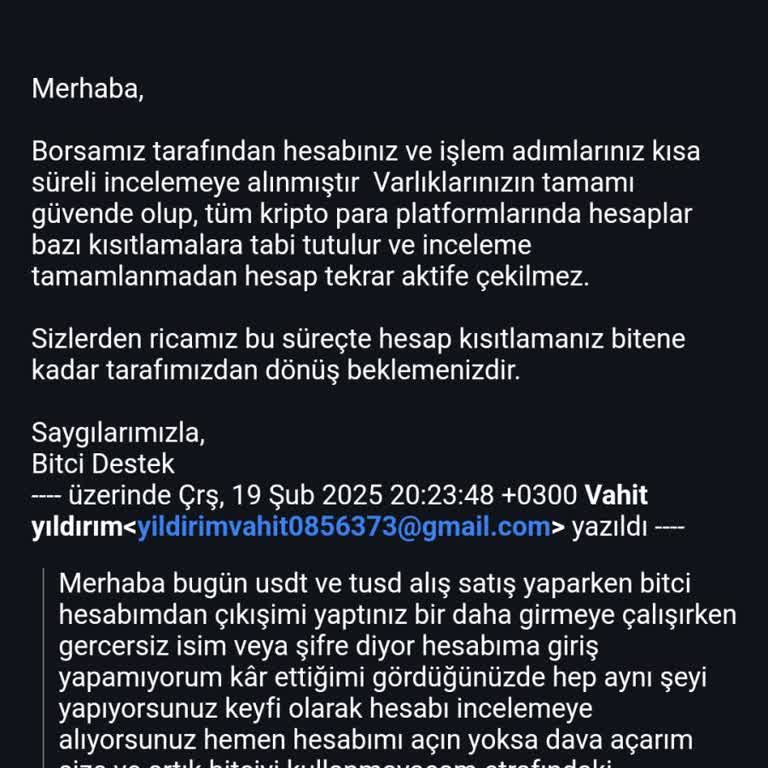 Hesap Giriş Sorunu Ve Keyfi İnceleme