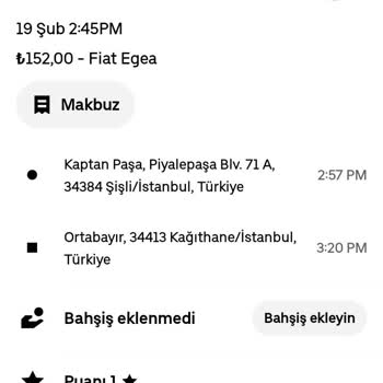 Uber Yolculuğunda Haksız Hizmet Bedeli Talebi