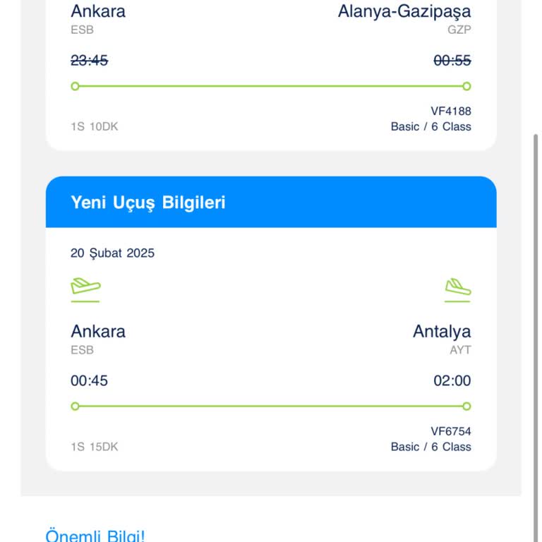 Uçuş İptali Ve Saçma Saatte Yeni Uçuş