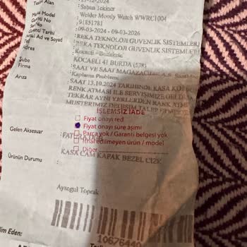Kusurlu Saat Ve Yetersiz Müşteri Hizmetleri