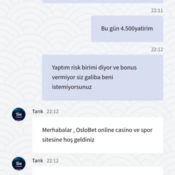 Oslobet'te Kayıp Bonus Ve Yetersiz Müşteri Hizmetleri Sorunu