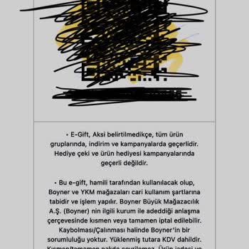 Boyner'den Alınan Hediye Kartı Sorunu