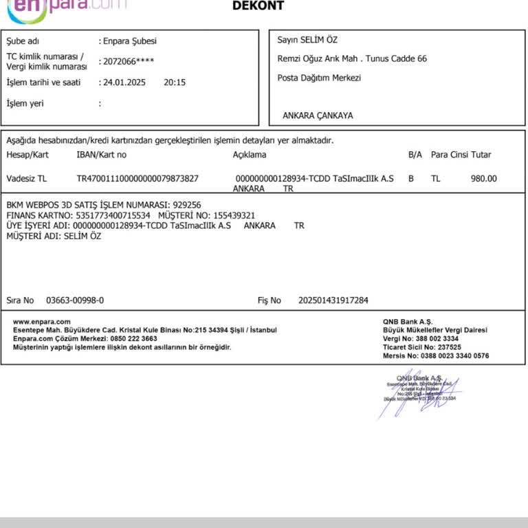 TCDD Online Bilet Satışında Yaşanan Hatalı İşlem Ve Para İadesi Sorunu