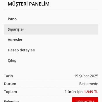 İptal Edilemeyen Siparişle İlgili Sorun