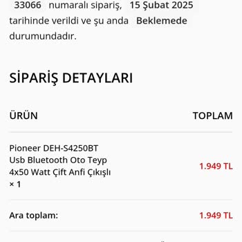 İptal Edilemeyen Siparişle İlgili Sorun