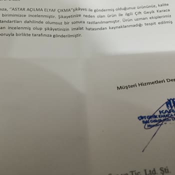 Çift Geyik Karaca Montunda Elyaf Sorunu Ve İade Süreci