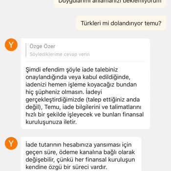 Temu'dan İade Edilmeyen Para Ve Yanıltıcı Yanıtlar