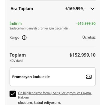 Kampanyalı Ürünlerde Alışveriş Engeli